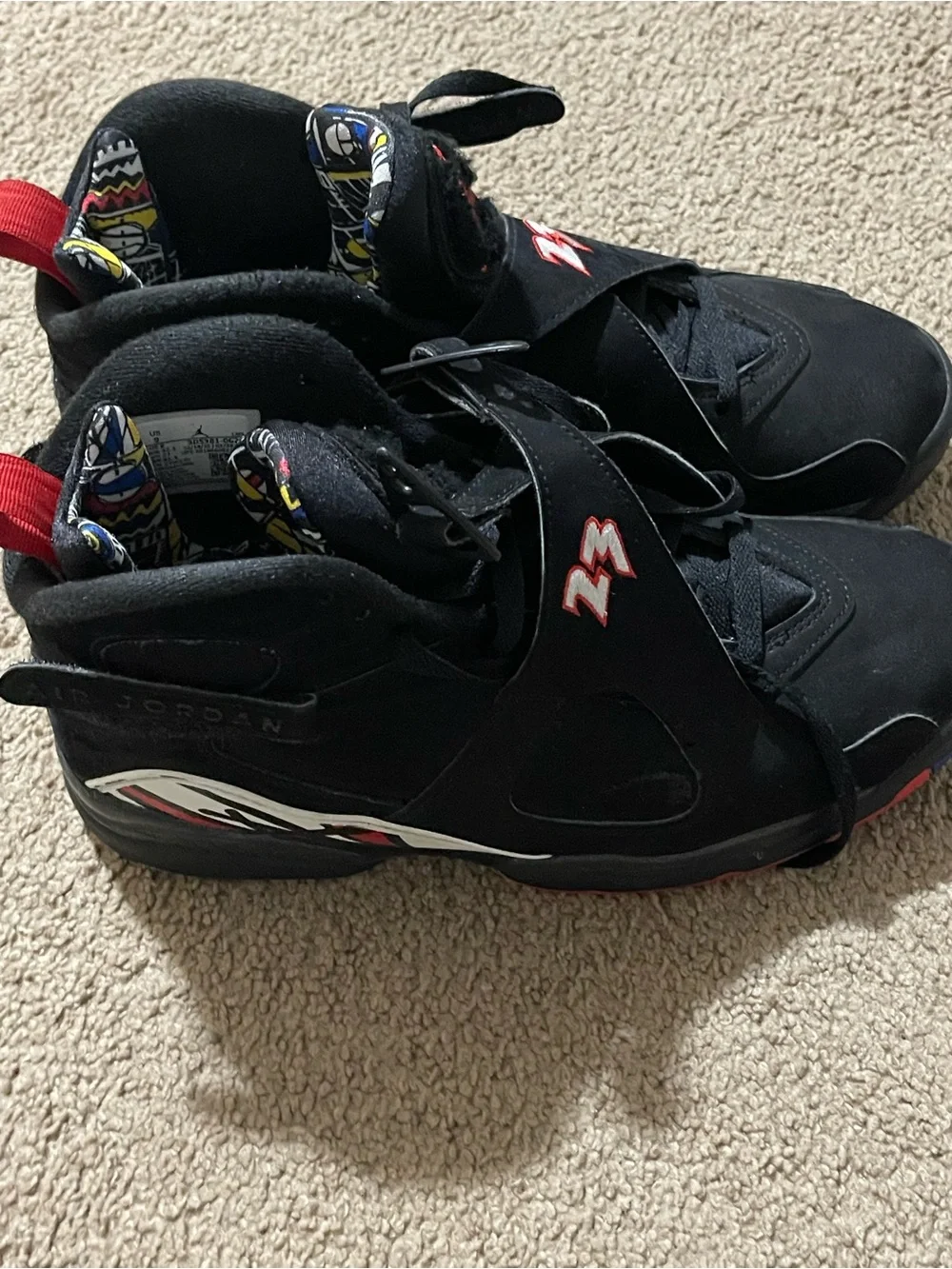 Nike Men’s Black Sneakers with Red Accents